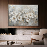 Floral 075 Canvas Art 18" x 24" / 45 x 60 cm / Black