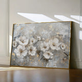Floral 075 Canvas Art 18" x 24" / 45 x 60 cm / Black