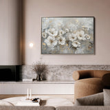 Floral 075 Canvas Art 18" x 24" / 45 x 60 cm / Black