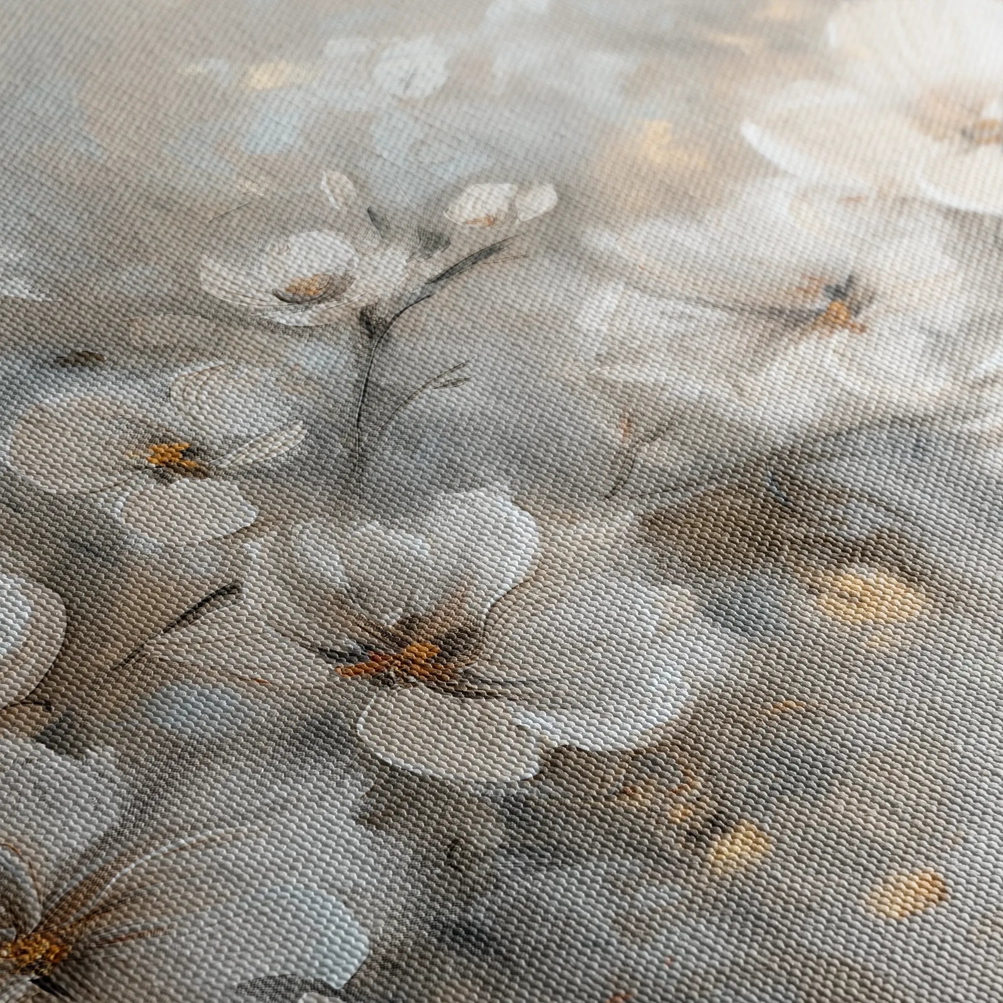 Floral 075 Canvas Art 18" x 24" / 45 x 60 cm / Black