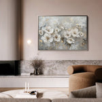 Floral 075 Canvas Art 60 x 40 cm / Black