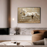 Horses 075 Canvas Art 60 x 40 cm / Black
