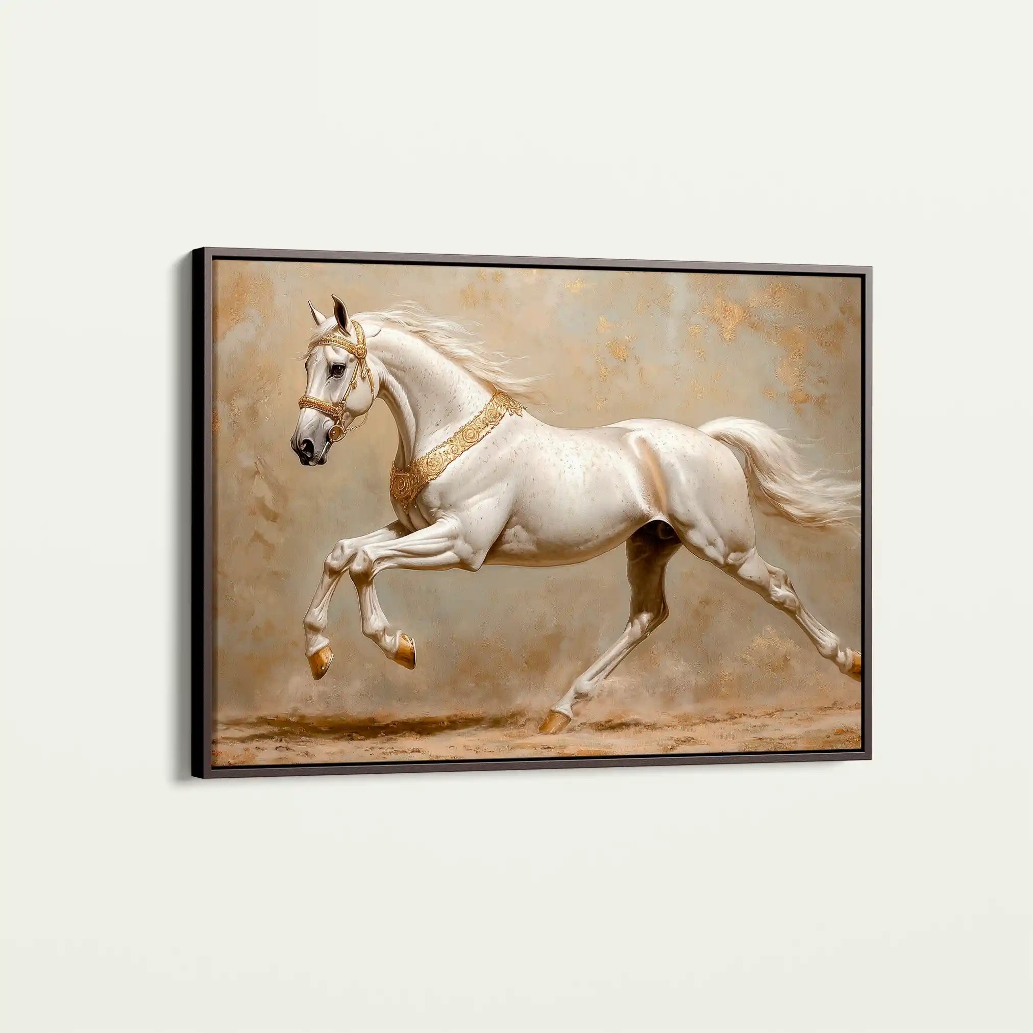 Horses 075 Canvas Art 60 x 40 cm / Black
