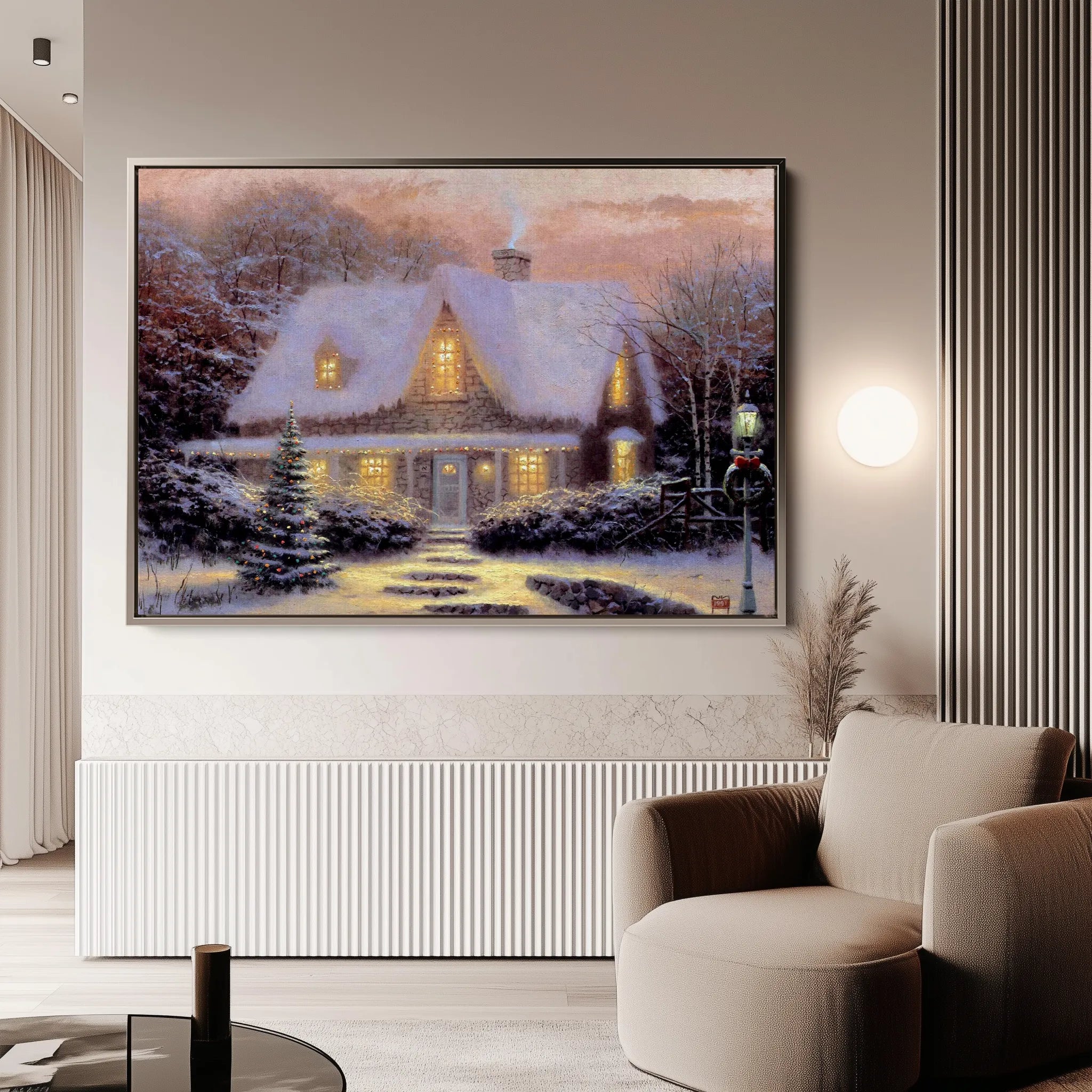 Landscape 075 Canvas Art 18" x 24" / 45 x 60 cm / Black