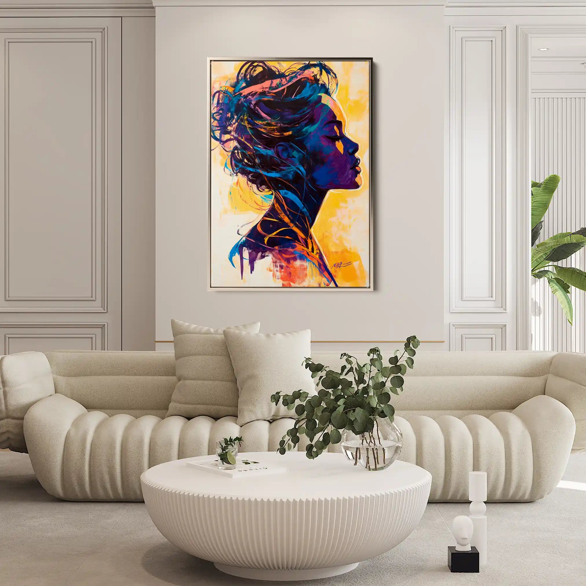 Portrait 075 Canvas Art 60 x 40 cm / Black