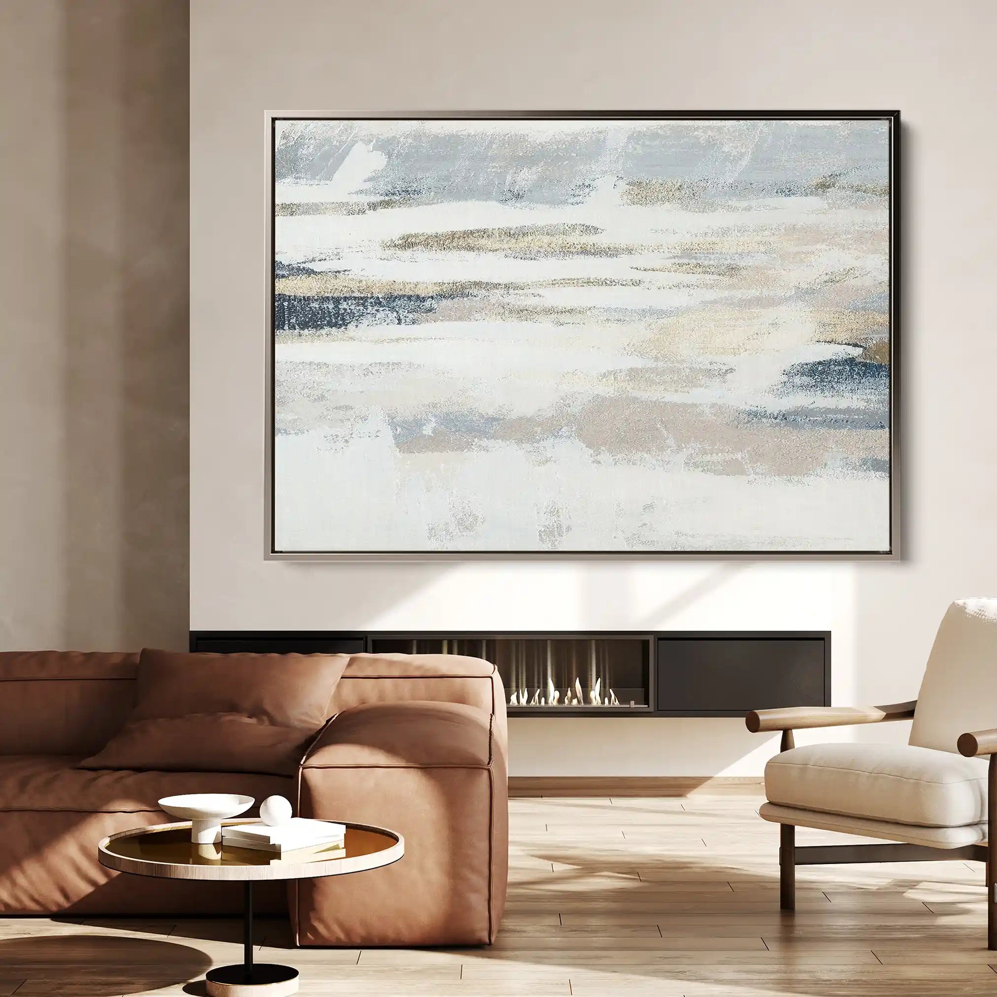 Abstract 076 Canvas Art 60 x 40 cm / Black