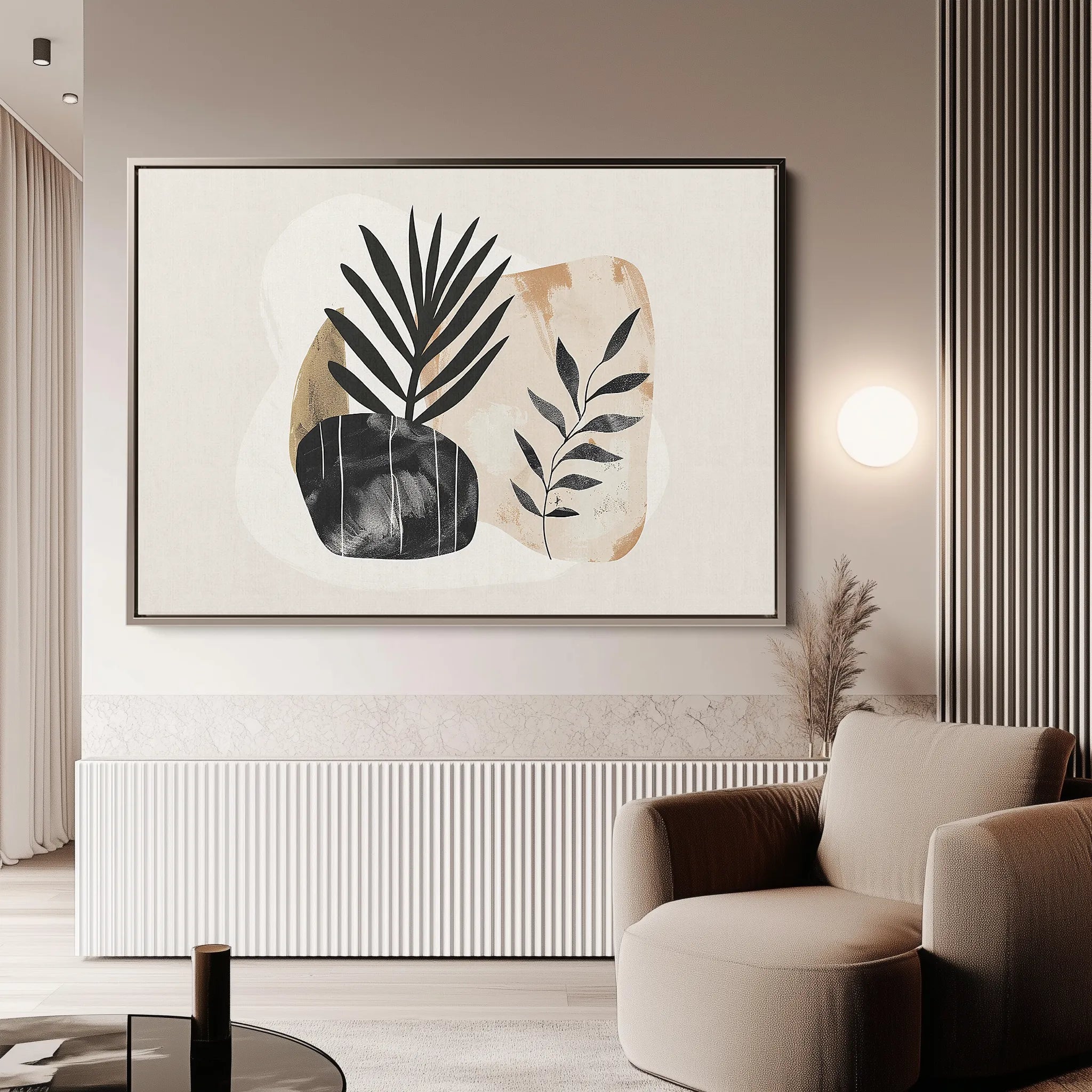Boho 076 Canvas Art 18" x 24" / 45 x 60 cm / Black