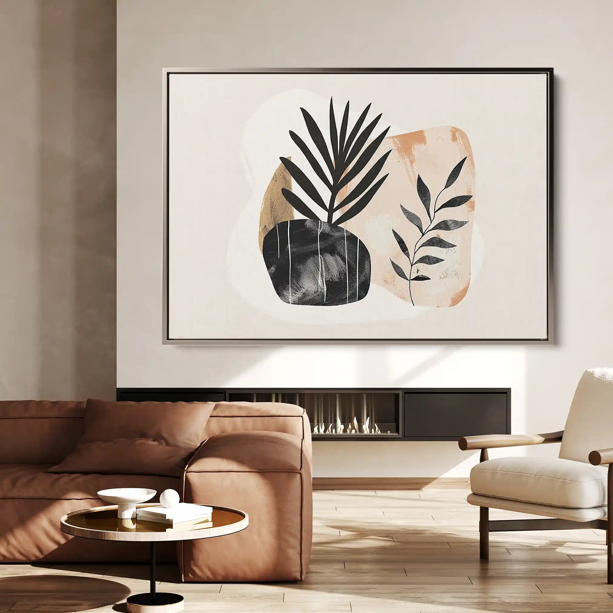Boho 076 Canvas Art 60 x 40 cm / Black