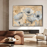 Floral 076 Canvas Art 18" x 24" / 45 x 60 cm / Black