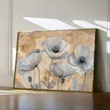 Floral 076 Canvas Art 18" x 24" / 45 x 60 cm / Black