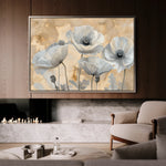 Floral 076 Canvas Art 18" x 24" / 45 x 60 cm / Black