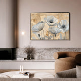Floral 076 Canvas Art 18" x 24" / 45 x 60 cm / Black