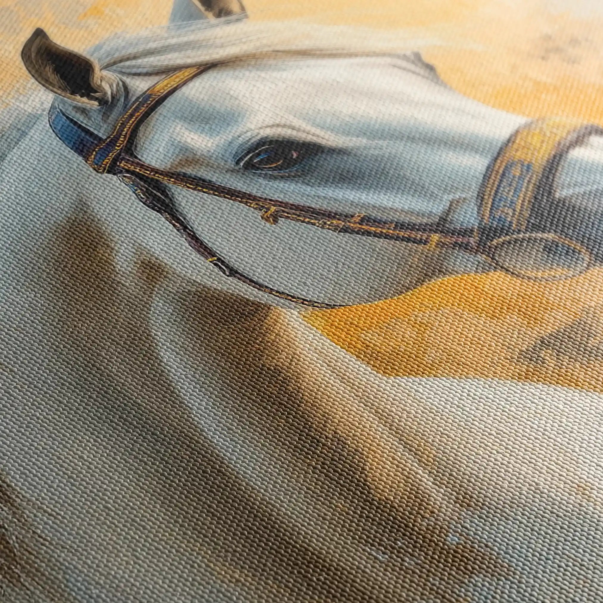 Horses 076 Canvas Art 60 x 40 cm / Black