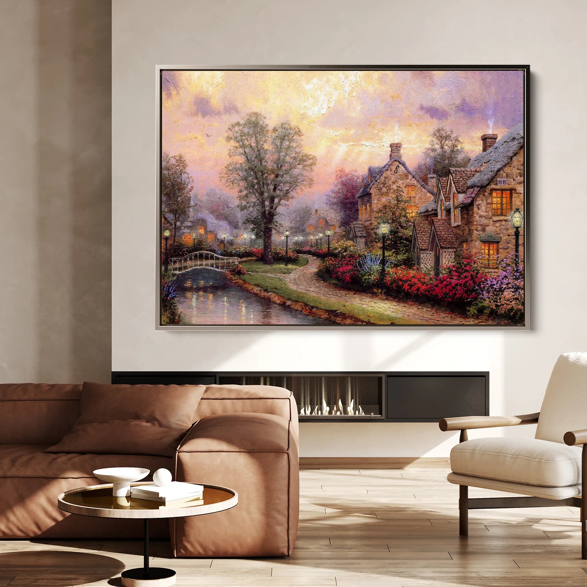 Landscape 076 Canvas Art 18" x 24" / 45 x 60 cm / Black