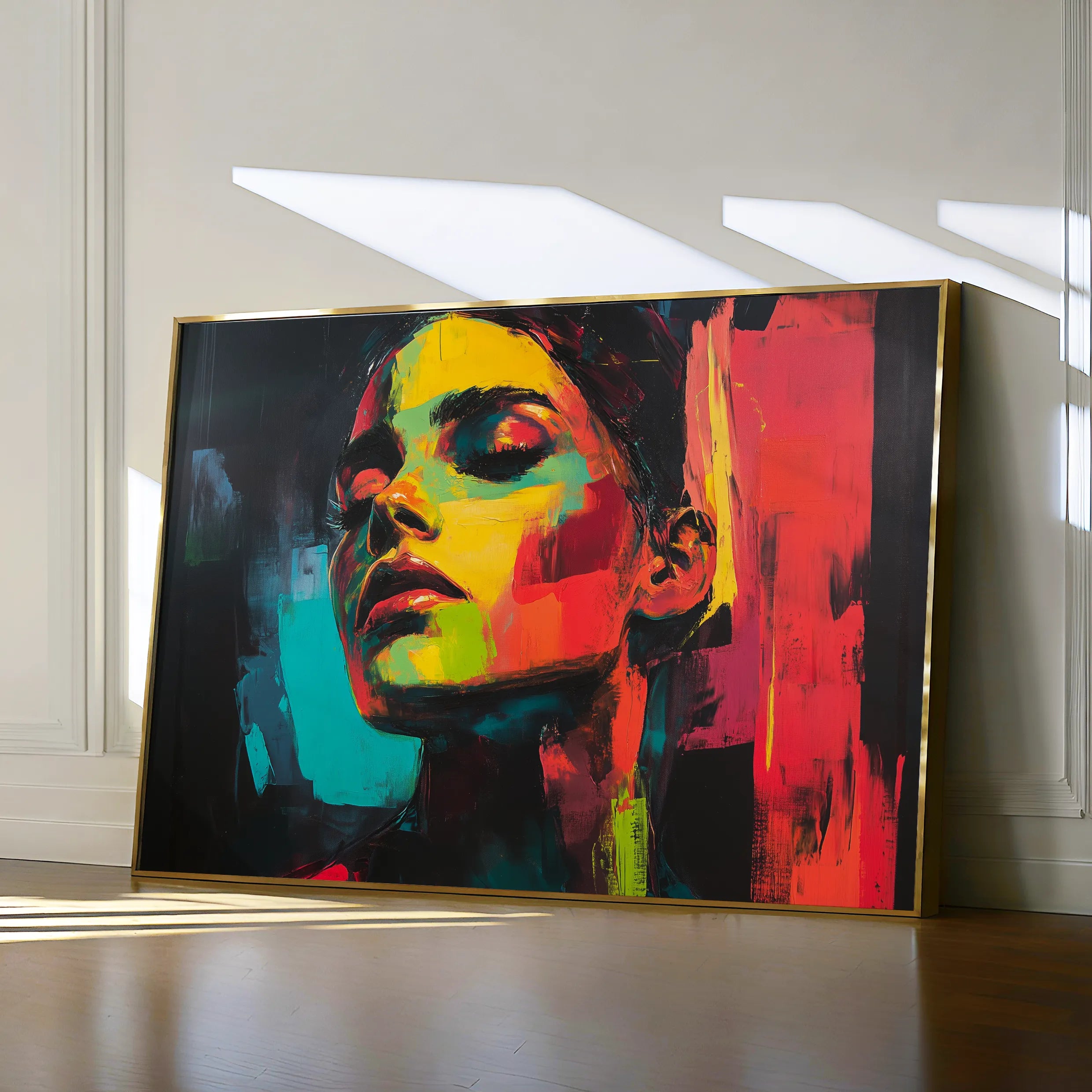 Portrait 076 Canvas Art 18" x 24" / 45 x 60 cm / Black