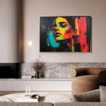 Portrait 076 Canvas Art 18" x 24" / 45 x 60 cm / Black