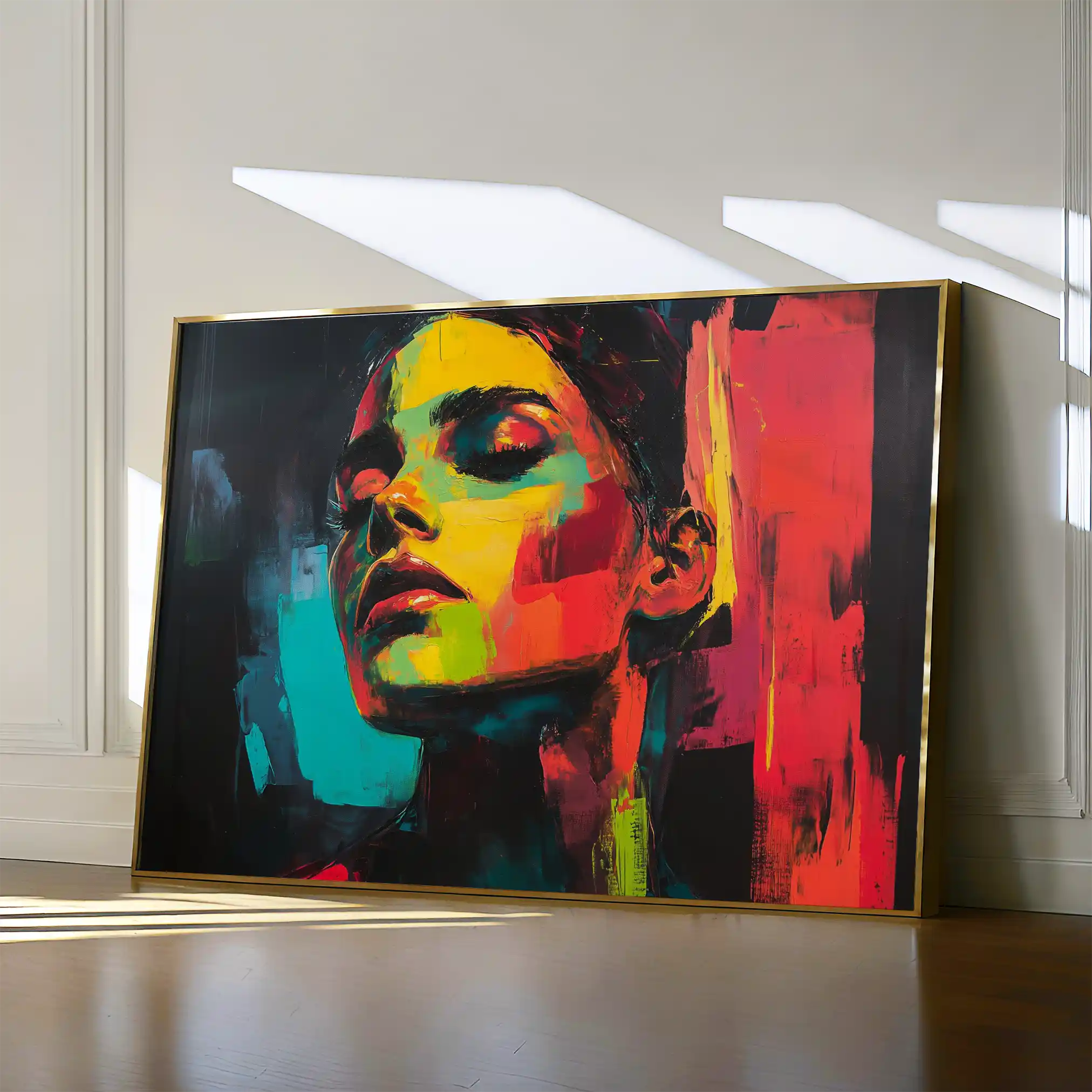 Portrait 076 Canvas Art 60 x 40 cm / Black