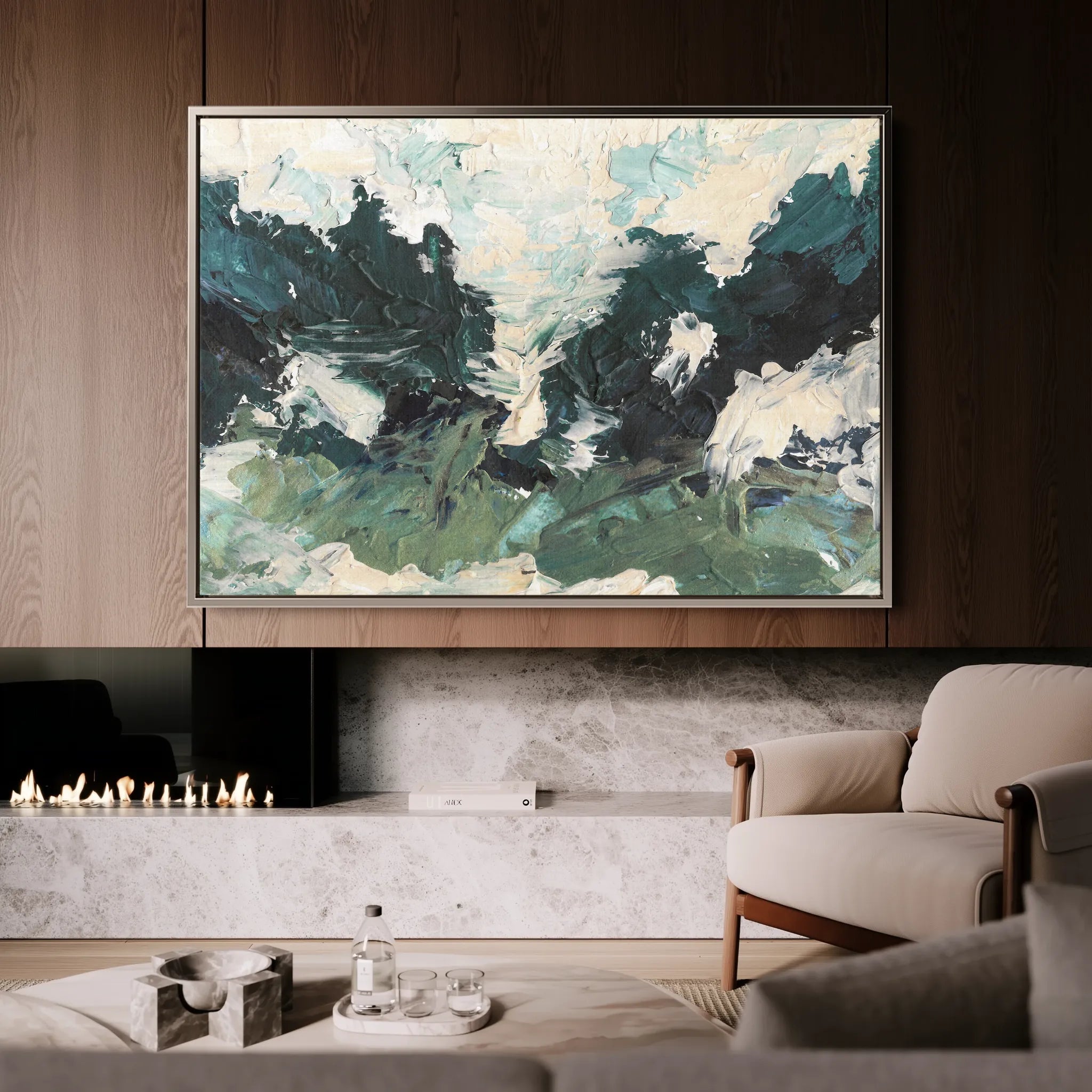 Abstract 077 Canvas Art 18" x 24" / 45 x 60 cm / Black