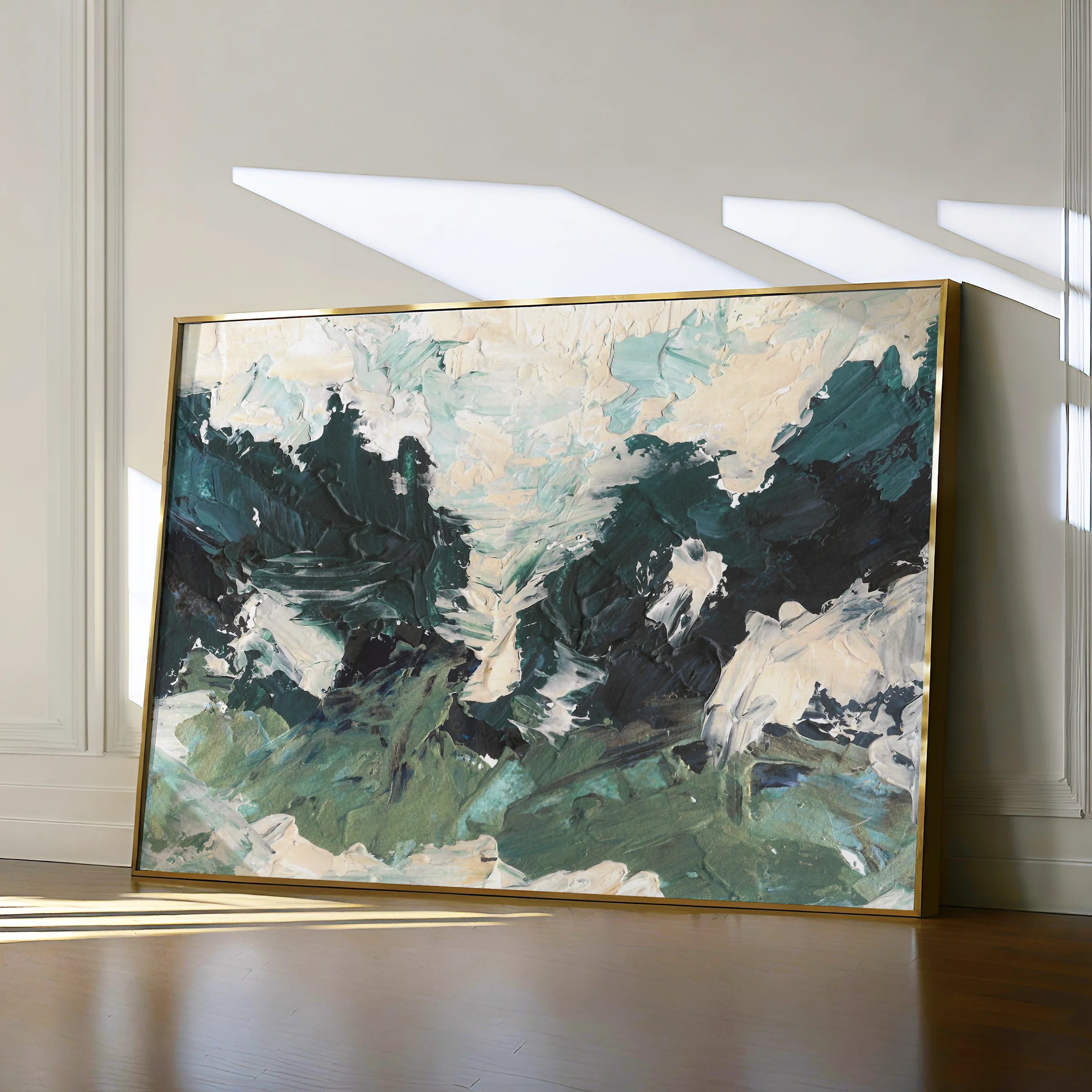 Abstract 077 Canvas Art 18" x 24" / 45 x 60 cm / Black