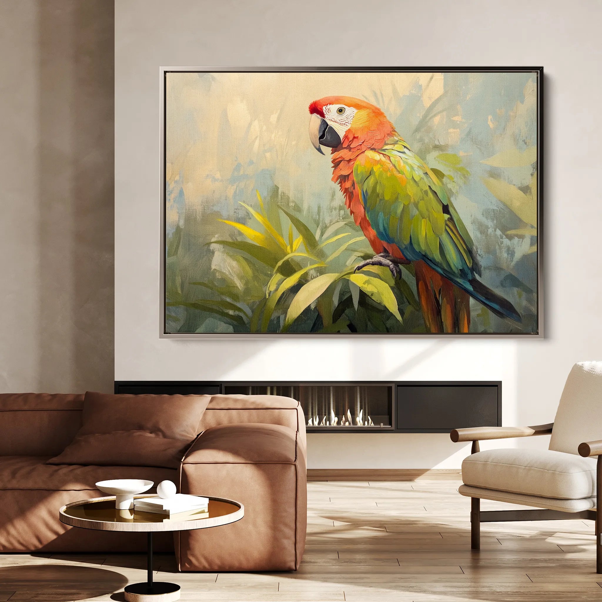 Animals 077 Canvas Art 18" x 24" / 45 x 60 cm / Black