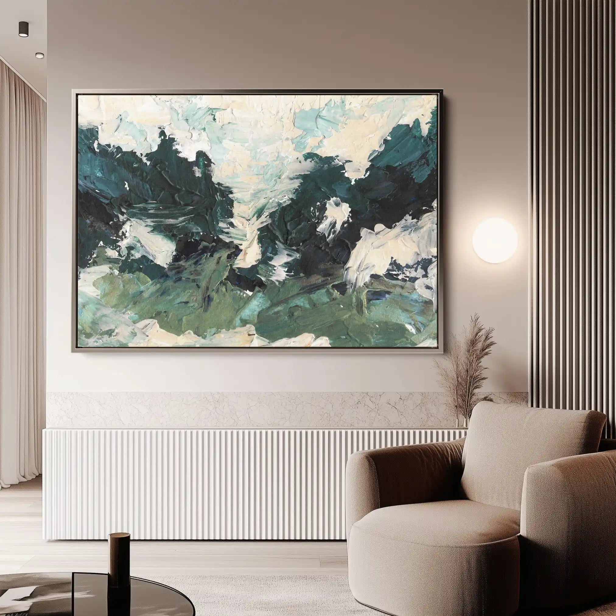 Abstract 077 Canvas Art 60 x 40 cm / Black