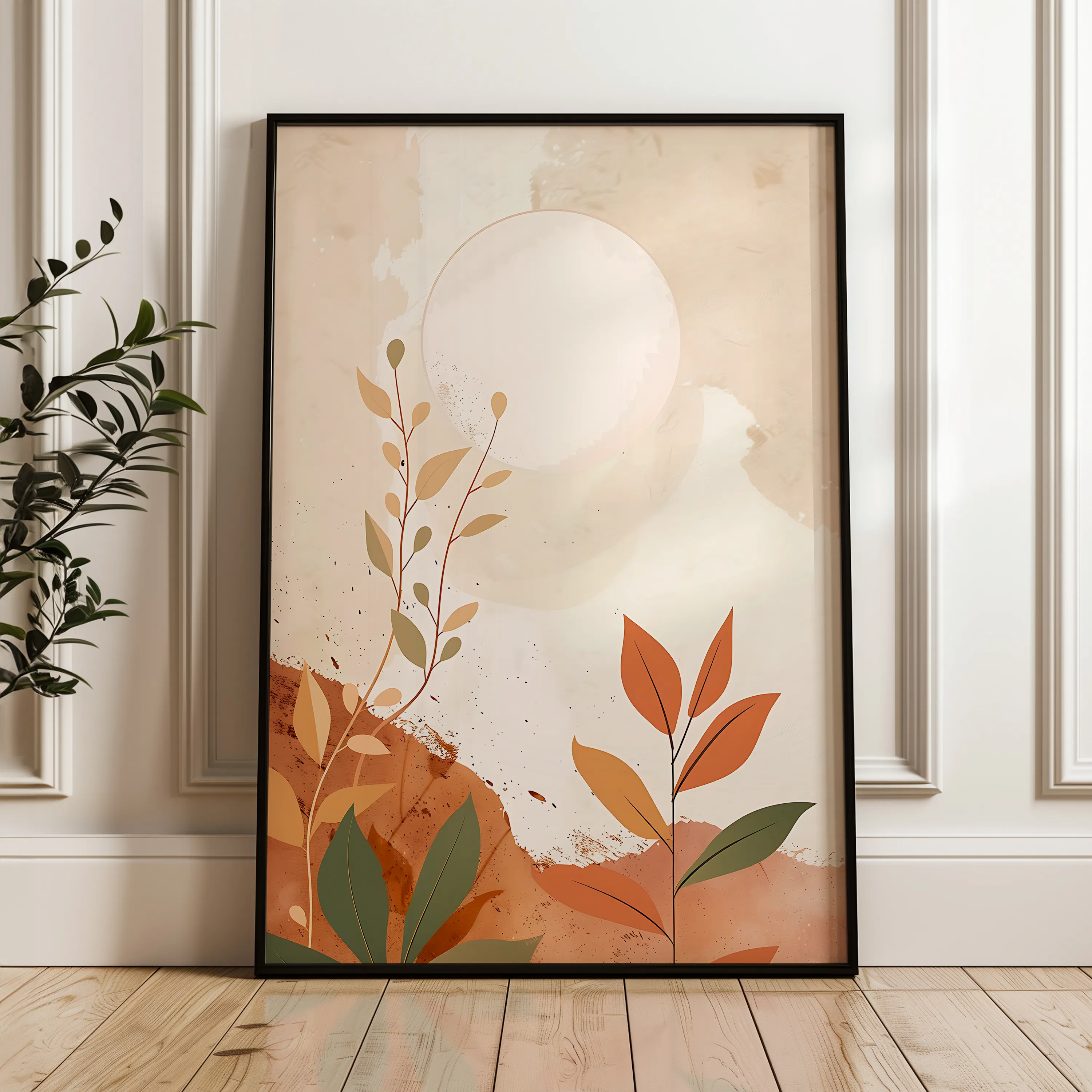 Boho 077 Canvas Art 18" x 24" / 45 x 60 cm / Black