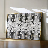 Floral 077 Canvas Art 18" x 24" / 45 x 60 cm / Black