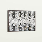 Floral 077 Canvas Art 18" x 24" / 45 x 60 cm / Black
