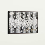 Floral 077 Canvas Art 60 x 40 cm / Black
