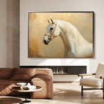 Horses 077 Canvas Art 60 x 40 cm / Black