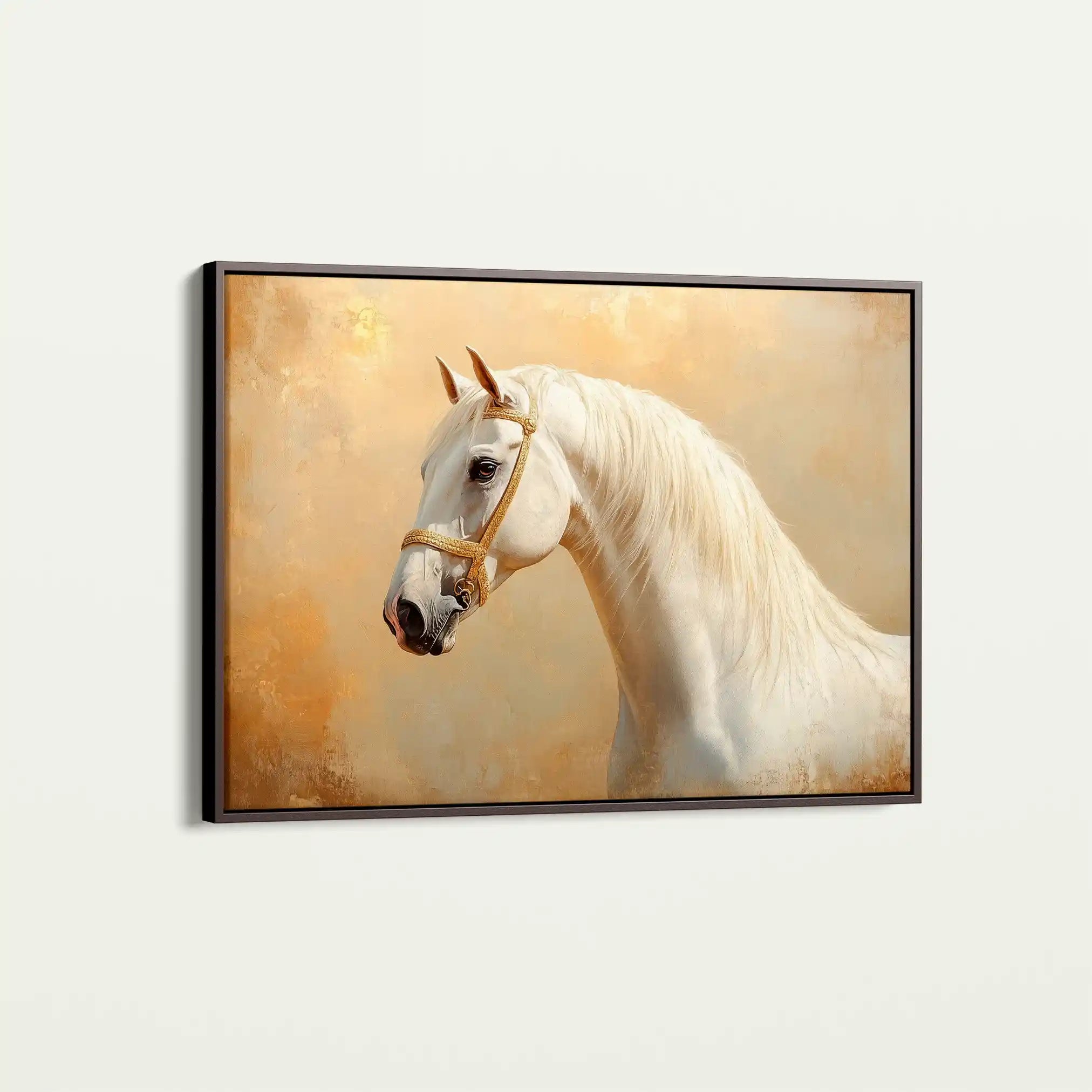 Horses 077 Canvas Art 60 x 40 cm / Black