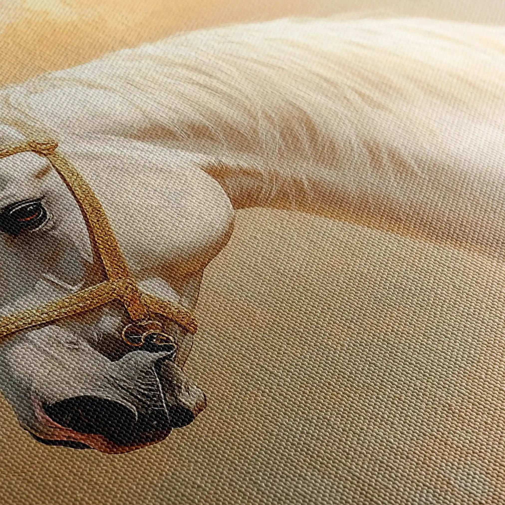 Horses 077 Canvas Art 60 x 40 cm / Black