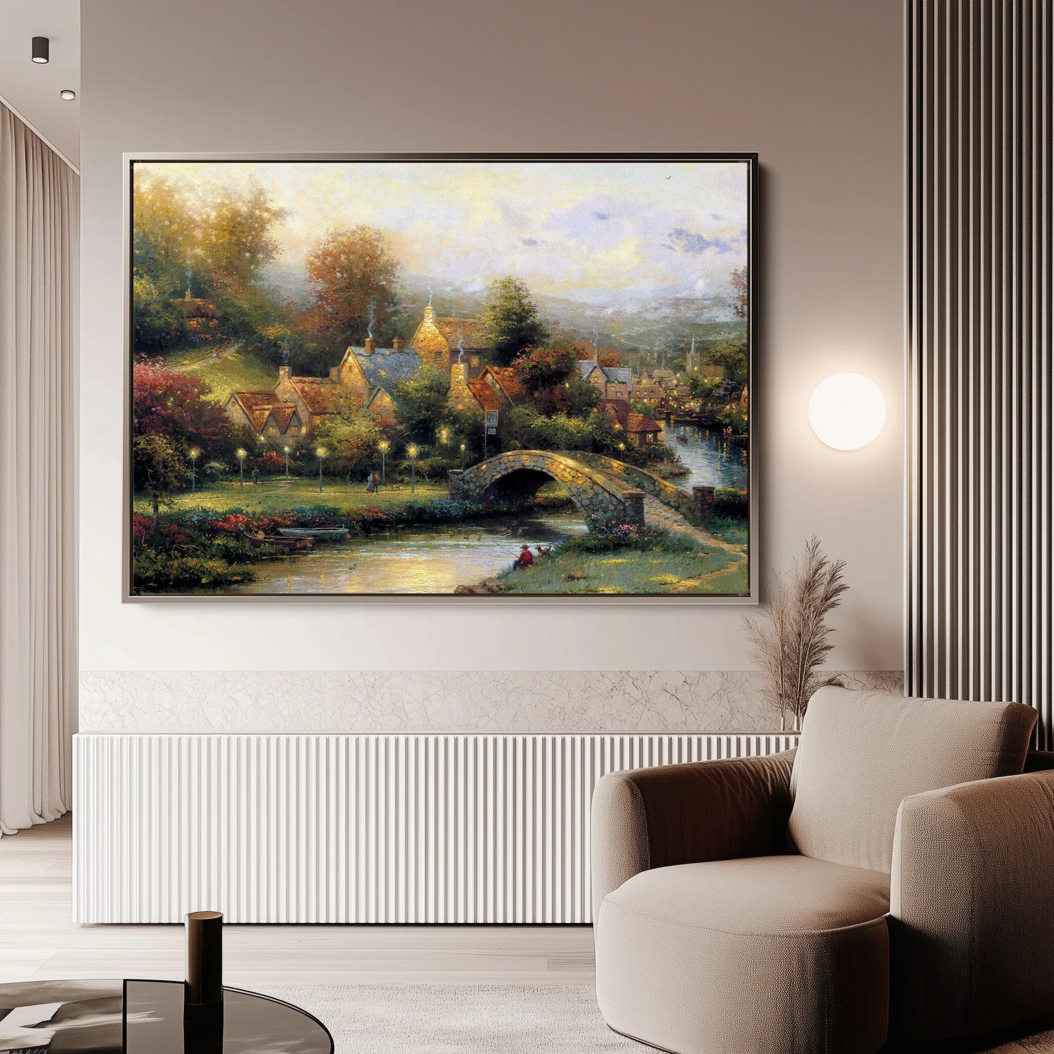 Landscape 077 Canvas Art 18" x 24" / 45 x 60 cm / Black