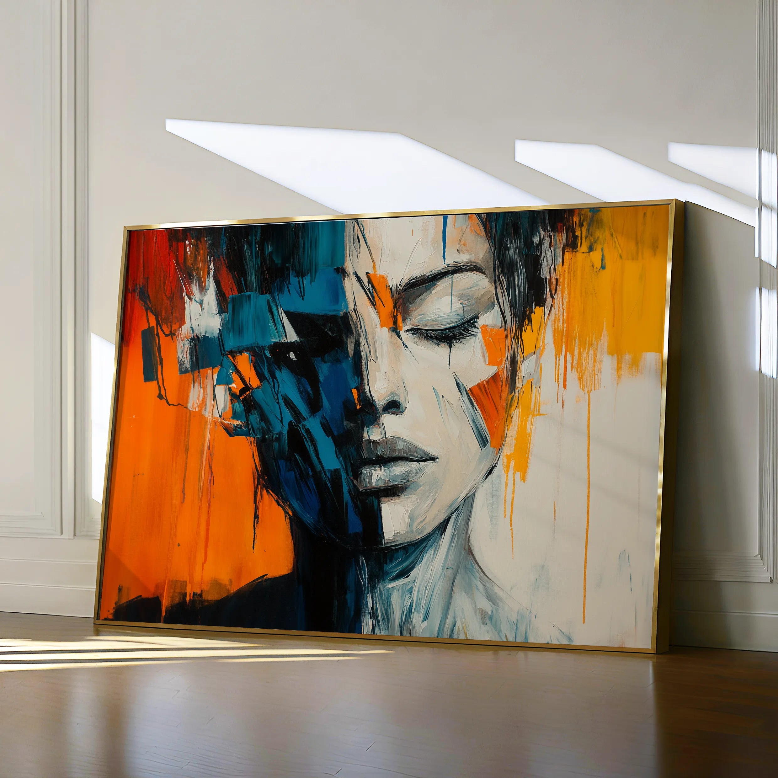 Portrait 077 Canvas Art 18" x 24" / 45 x 60 cm / Black