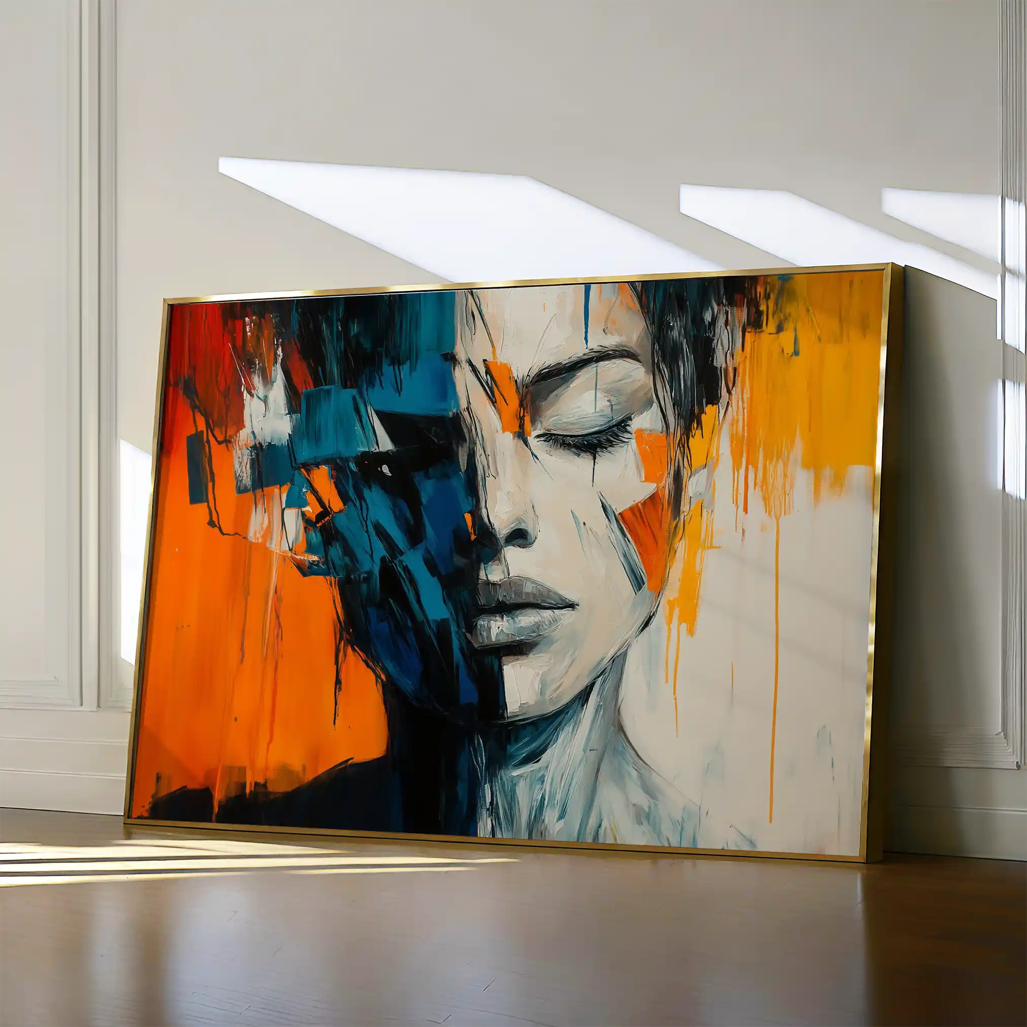Portrait 077 Canvas Art 60 x 40 cm / Black