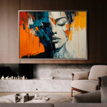Portrait 077 Canvas Art 60 x 40 cm / Black