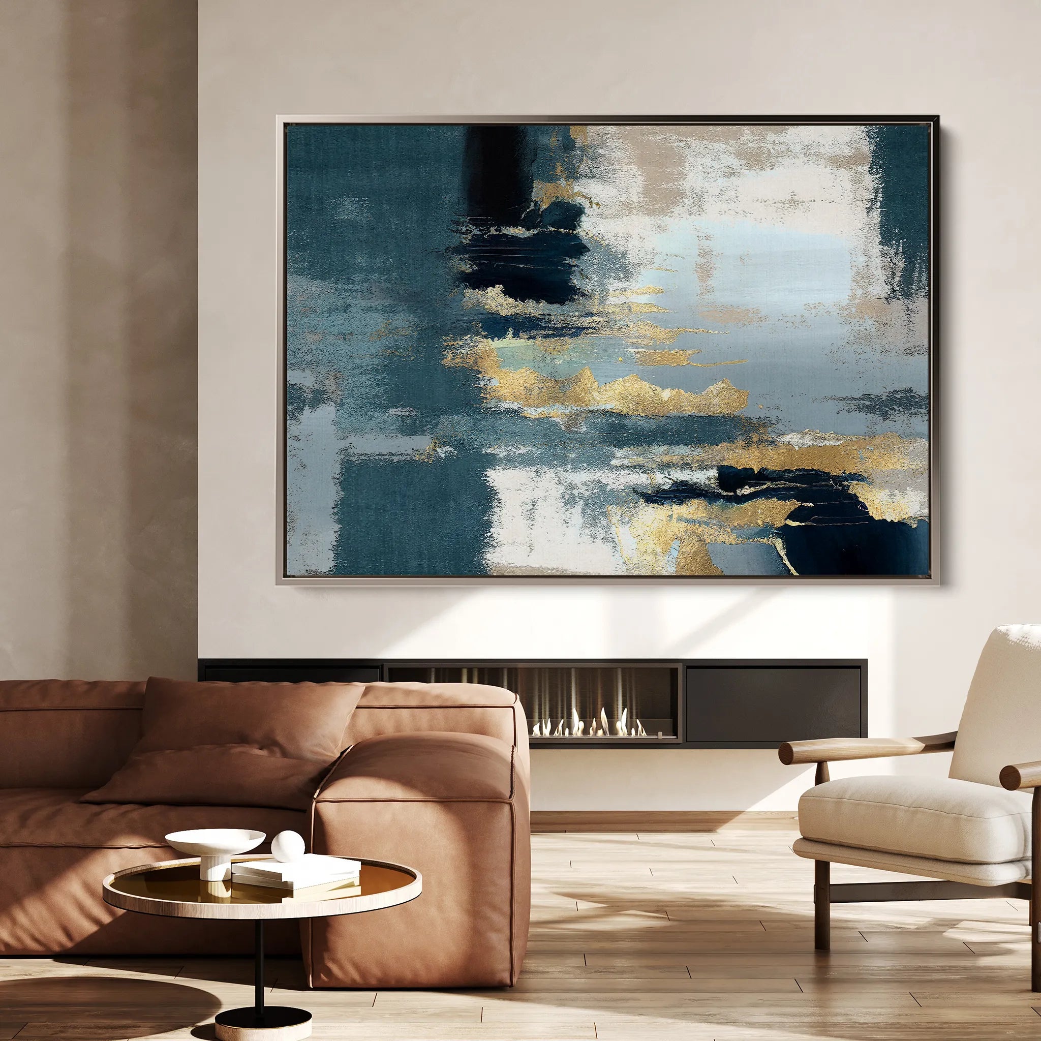Abstract 078 Canvas Art 18" x 24" / 45 x 60 cm / Black