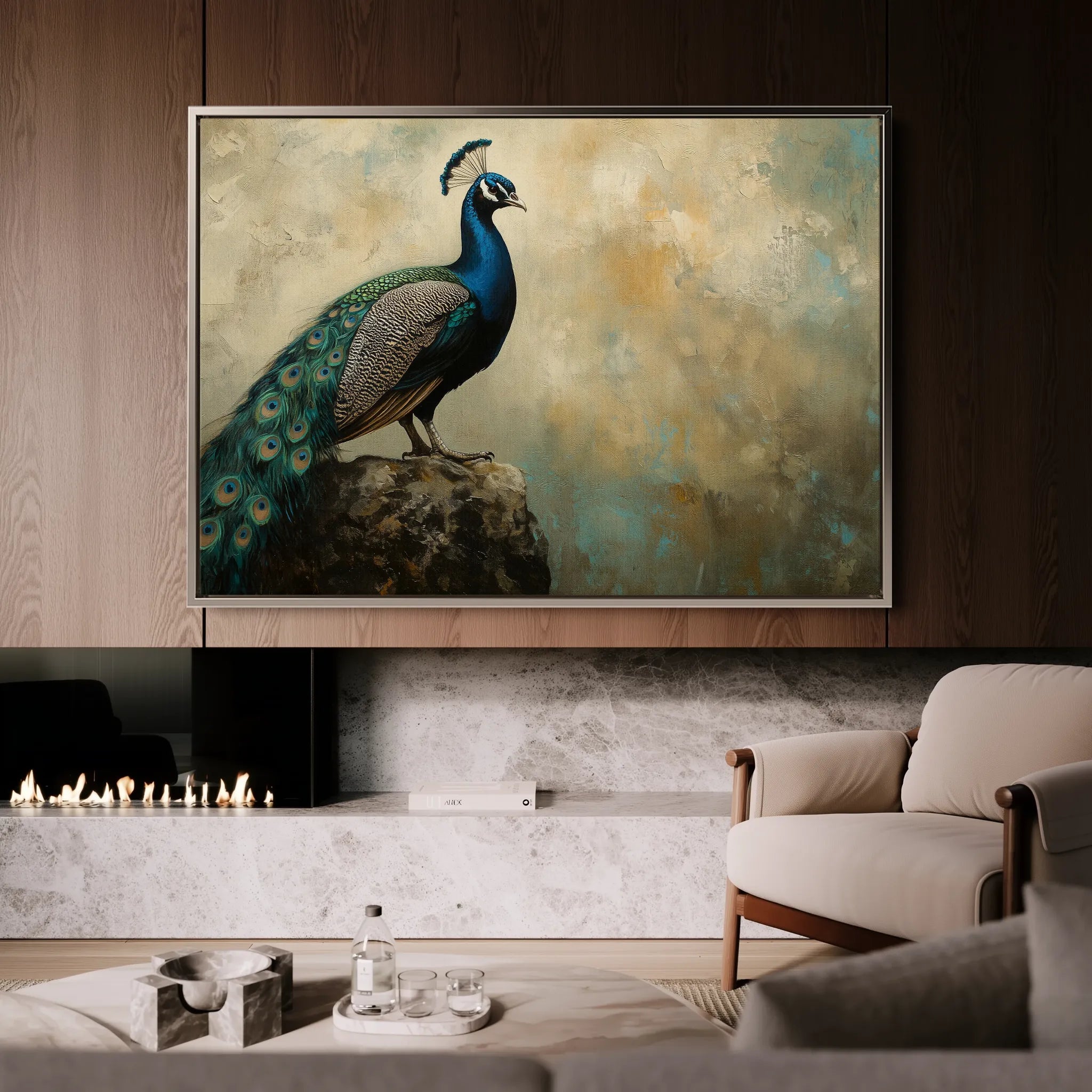Animals 078 Canvas Art 18" x 24" / 45 x 60 cm / Black