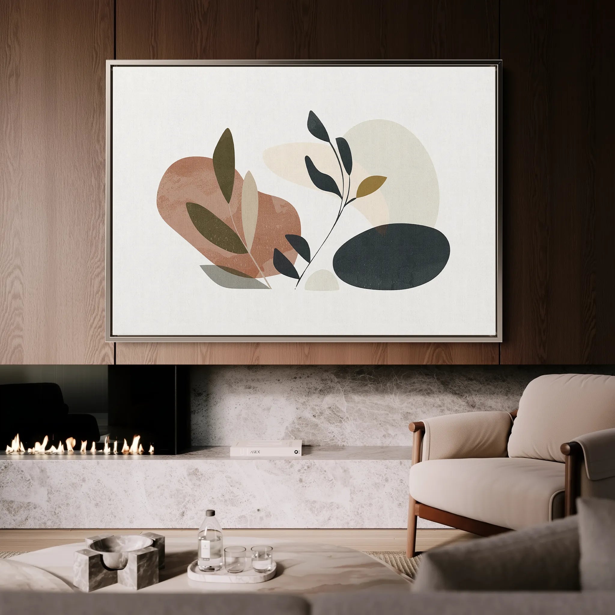 Boho 078 Canvas Art 18" x 24" / 45 x 60 cm / Black