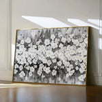 Floral 078 Canvas Art 18" x 24" / 45 x 60 cm / Black