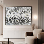 Floral 078 Canvas Art 18" x 24" / 45 x 60 cm / Black