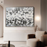 Floral 078 Canvas Art 18" x 24" / 45 x 60 cm / Black