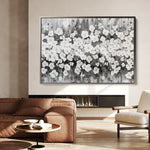 Floral 078 Canvas Art 18" x 24" / 45 x 60 cm / Black