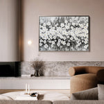 Floral 078 Canvas Art 18" x 24" / 45 x 60 cm / Black