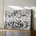 Floral 078 Canvas Art 60 x 40 cm / Black