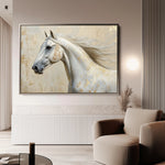 Horses 078 Canvas Art 18" x 24" / 45 x 60 cm / Black