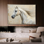 Horses 078 Canvas Art 18" x 24" / 45 x 60 cm / Black