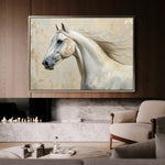 Horses 078 Canvas Art 60 x 40 cm / Black