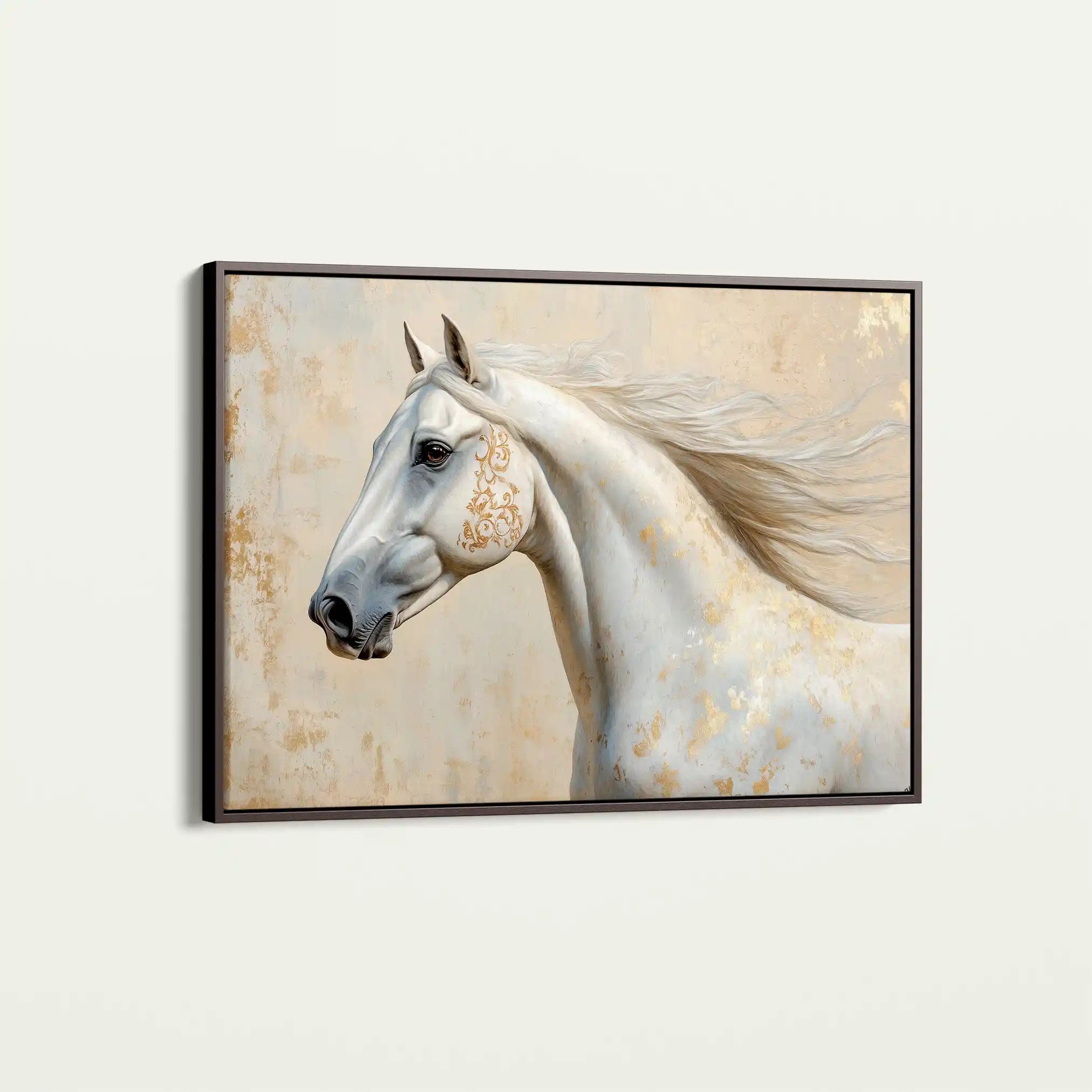 Horses 078 Canvas Art 60 x 40 cm / Black