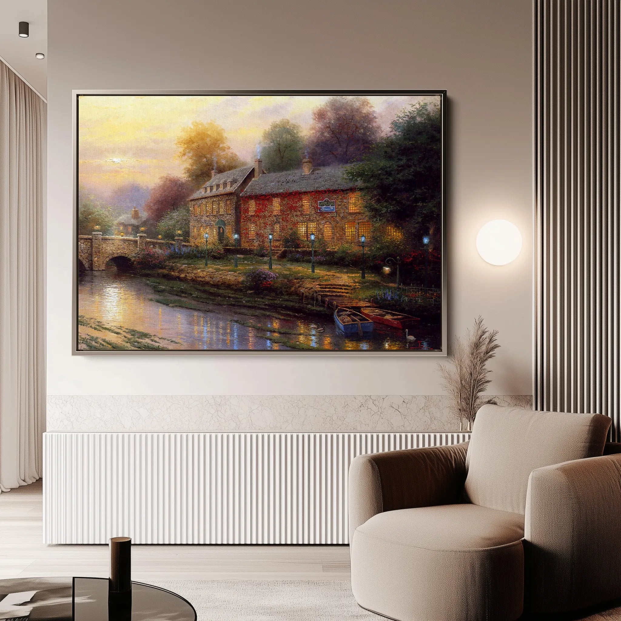 Landscape 078 Canvas Art 18" x 24" / 45 x 60 cm / Black